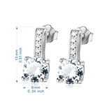 Mother's Day Gifts S925 Sterling Silver Cubic Zircon Stud Earrings Lever back Drop Hook Dangle Stud Earrings