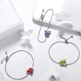 Butterfly Jewelry Women 925 Sterling Silver Butterflies Bracelet Wedding Gift