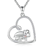 Silver Elephant Heart Pendant Jewelry