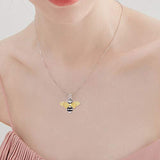 Cremation Jewelry  925 Sterling Silver Bee Pendant Urn necklaces for Women