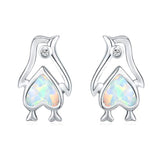 Opal Penguin Earrings