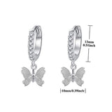 925 Sterling Silver Gold Plated Butterfly Hoop Earrings Cute Dainty Birthday Gifts for Women
