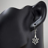 925 Sterling Silver Long Drop Trinity Celtic Knot Symbol Irish Jewelry Dangle Earrings