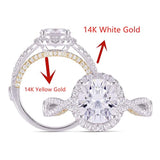 14k Gold Oval Moissanite Engagement Ring  for Women