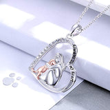 Silver  Always in My Heart Puppy Pendant  Necklace 