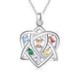 Iris Claddagh Celtic Trinity Knot Love Heart Pendant 