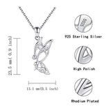 Semicolon Butterfly Survivor Pendant Necklace - My Story Isnt Over Yet Struggle Inspired Necklace 925 Sterling Silver Jewelry Gifts for Women Friends Families