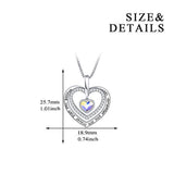 Sterling Silver Triple Heart Necklace, Crystal from Swarovski, Inspirational Anniversary Birthday Jewelry Gifts for Women Girls- Always Remember You Are Braver Than You Believe
