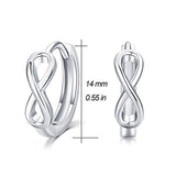 Infinity earrings, 925 Sterling Silver Infinity Hoop Earrings Huggie Earrings for Women Infinity Small Hoop Earings for Women