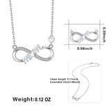 Infinity Mom Pendant Necklace S925 Sterling Silver Forever Love”Christmas Jewelry Gifts for Women Girls