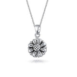My Sunshine Word Opening Sunflower Shape Locket Pendant Necklace For Teen For Girlfriend 925 Sterling Silver