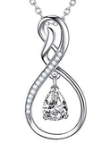  Silver Infinity Love Jewelry Necklace Pendants 