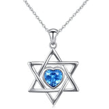 Love Knot Star of David Pendant Necklace