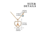 Sterling Silver Letter Series Necklace Love Heart Alphabet Pendant with Swarovski Crystal,Fine Jewelry Gift for Women Girls