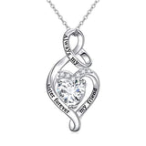 Silver  Love Infinity Heart Necklace
