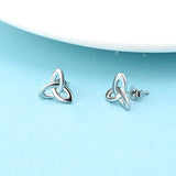 Celtic Stud Earrings Sterling Silver Celtics Jewelry Triquetra Knot Earrings Studs for Women Teen Girls