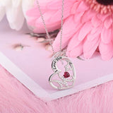 925 Sterling Silver I Love You Mom Heart Pendant Necklace for Women Mom