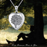 S925 Sterling Silver Heart locket Pendant for women that hold pictures Sterling Silver Tree of Life Photo Necklace Gift