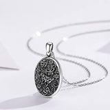 Butterfly Locket Necklace That Holds Picture Sterling Silver Vintage Oxidized Flower Photo Locket Pendant Necklaces Fashion Jewelry for Women