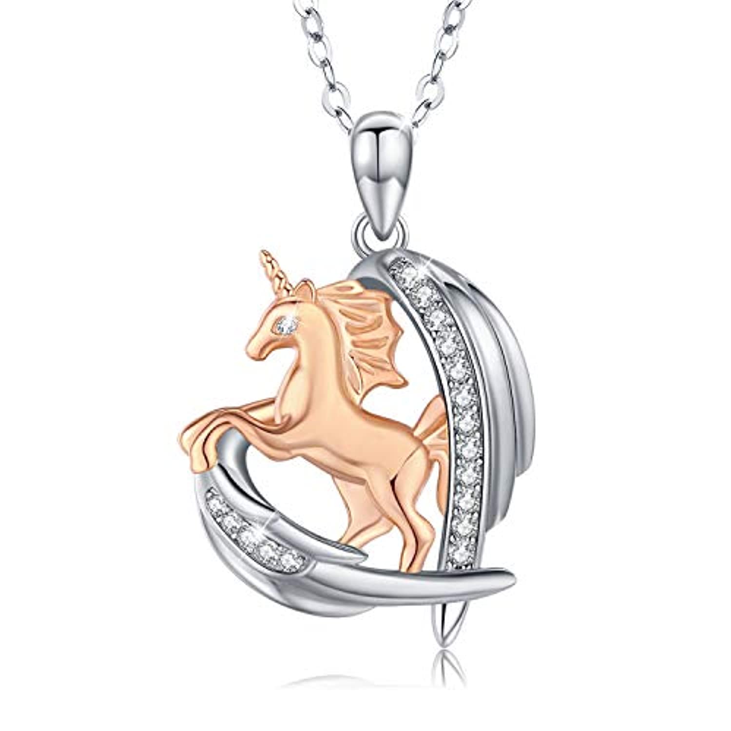 Jewelry for Women Unicorn Necklace for Women Colorful Crystal Star Zirconia  Pendant Girl Animal Party Aesthetic Jewelry Gift