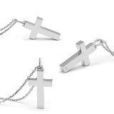 Jewelry 925 Sterling Silver Urn Cross Necklace for Men for Women