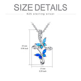 Sterling Silver Butterfly Necklace Heart Pendant Forever in My Heart Necklace for Women Girls Friends