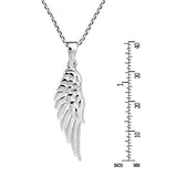Enchanting Single Angel Wing 925 Sterling Silver Pendant Necklace