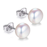Pearl Earrings Sterling Silver Stud Earrings For Women AAAAA Freshwater Pearl Earrings