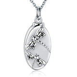 Silver Dragonfly Urn Necklace