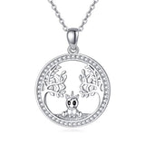 Silver Tree of Life Unicorn Necklace 