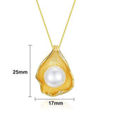 Freshwater Pearl Pendant Necklace Jewelry 925 Sterling Silver Gift For Women