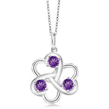 3 Hearts Interlock Pendant Necklace