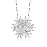 Snow Flake Pendant Necklace