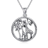 Silver Giraffe Necklace Pendants