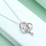 S925 Sterling Sliver Gifts for Women Snail Necklace Cute Animal Heart Pendant Jewelry