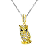 Silver  Owl Pendant  Neckalce