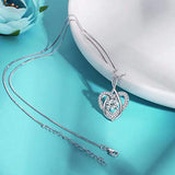 Wholesale White Gold Plated Heart Necklaces 