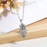Silver Owl Necklace  Animal Pendant Necklaces