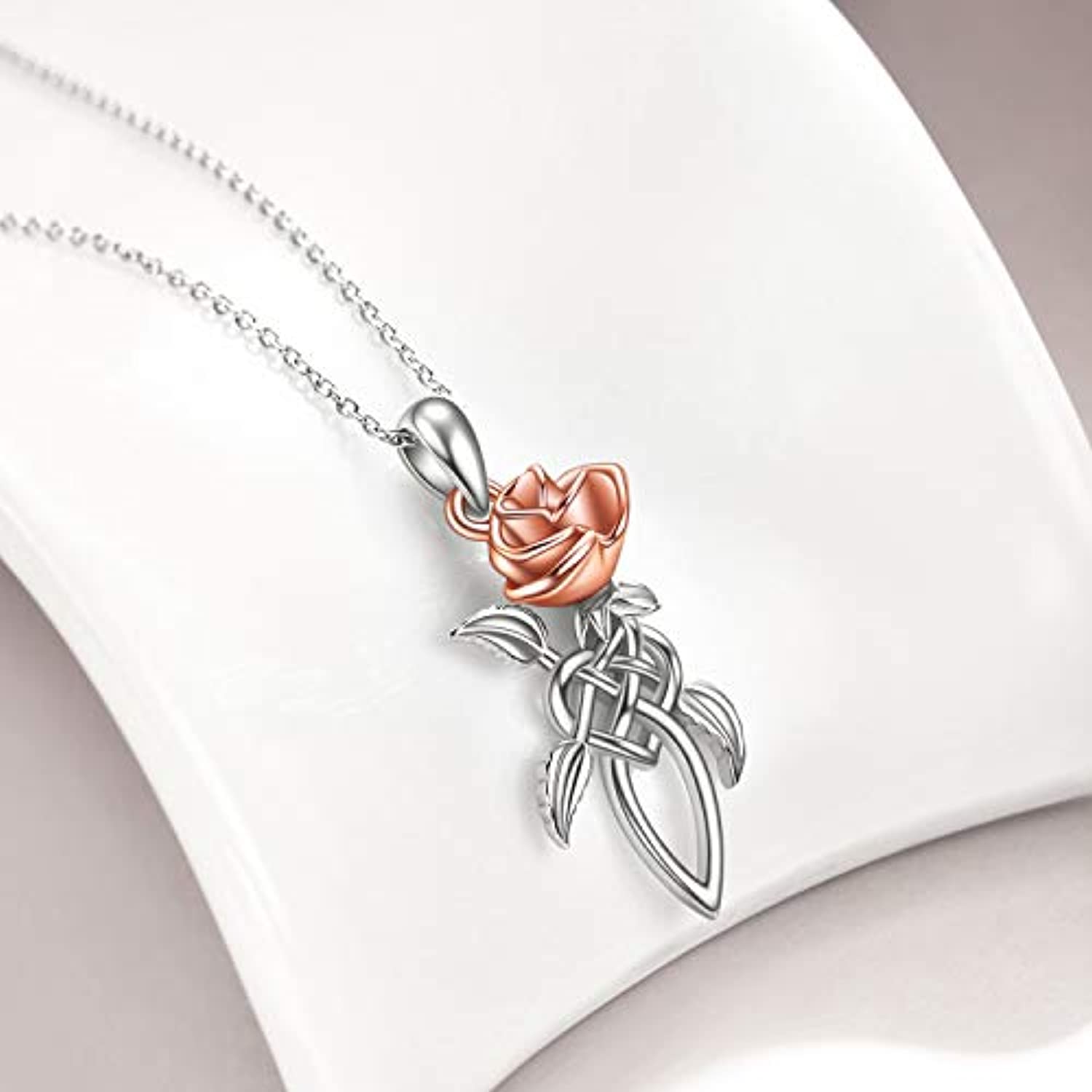 GIVA 925 Sterling Silver Zircon Studded Rose Necklace | Valentines Gifts  for Girlfriend,Pendant to Gift Women & Girls | With Certificate of  Authenticity and 925 Stamp | 6 Months Warranty* : Amazon.in: Fashion
