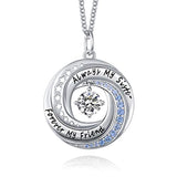 My Friend Crystal Circle Pendant Necklace