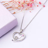 S925 Sterling Silver Cute Lucky Baby Elephant with Balloon Bubble Pendant Necklace for Kids Girls Jewelry