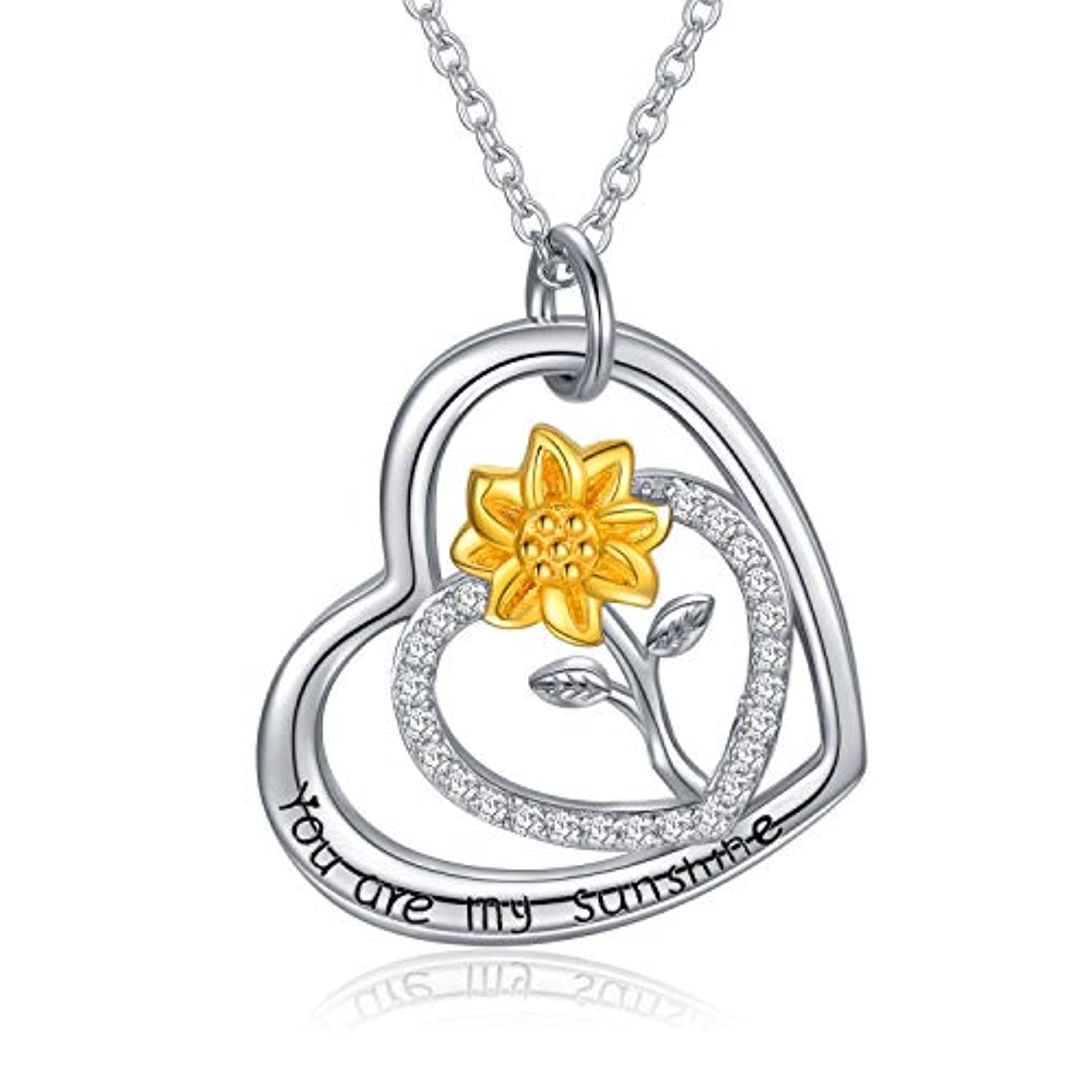 Set of 2 Sunflower Necklaces You Are My Sunshine Friendship Necklace with  Sunflower Pendant in Silver and Gold-Plated Stainless Steel Chain for Women  and Girls, Stainless Steel Copper : Amazon.de: Fashion