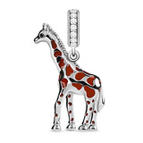 Silver  Giraffe Dangle Charm