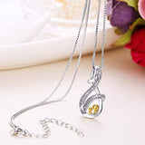 925 Sterling Silver CZ Infinity Mother and Child Pendant Necklace Birthday Gifts for Mom Wife