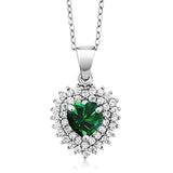 Heart Shape Green Simulated Emerald