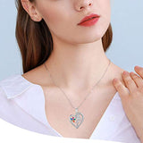 925 Sterling Silver Flower Fairy Pendant Necklace Jewelry Gifts for Women