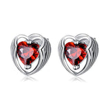 Angel Wing Heart Earrings