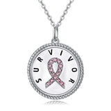 Silver Breast Cancer Awareness Necklace