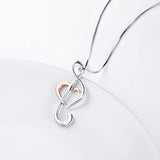 Musical Note Necklace Pendant 925 Sterling Silver Treble Clef Jewelry for Women Girls