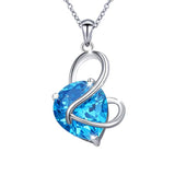 Blue cubic Zircon pendant Necklace